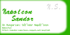 napoleon sandor business card